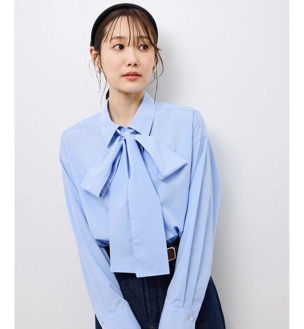 Rope&rsquo;Picnic「【防シワ】ボウタイ付きレギュラーシャツ」|シャツ・ブラウス|