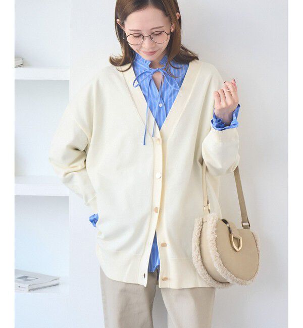 Rope&rsquo;Picnic「Vネックフォルムカーディガン」|カーディガン|