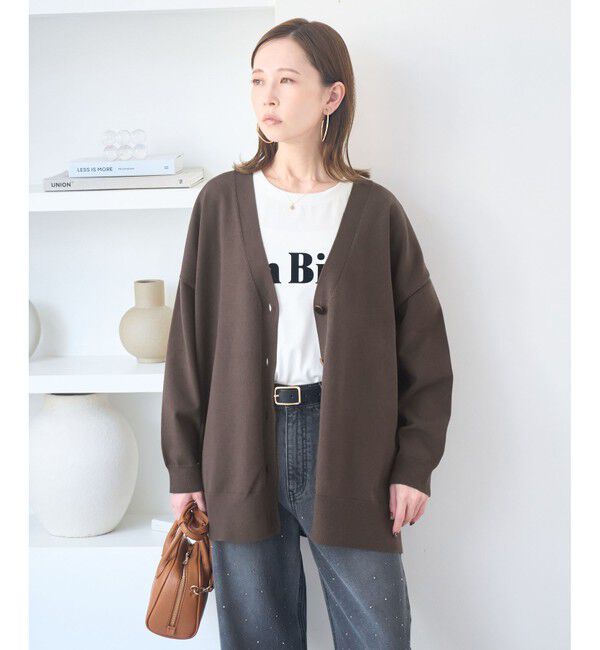 Rope&rsquo;Picnic「Vネックフォルムカーディガン」|カーディガン|