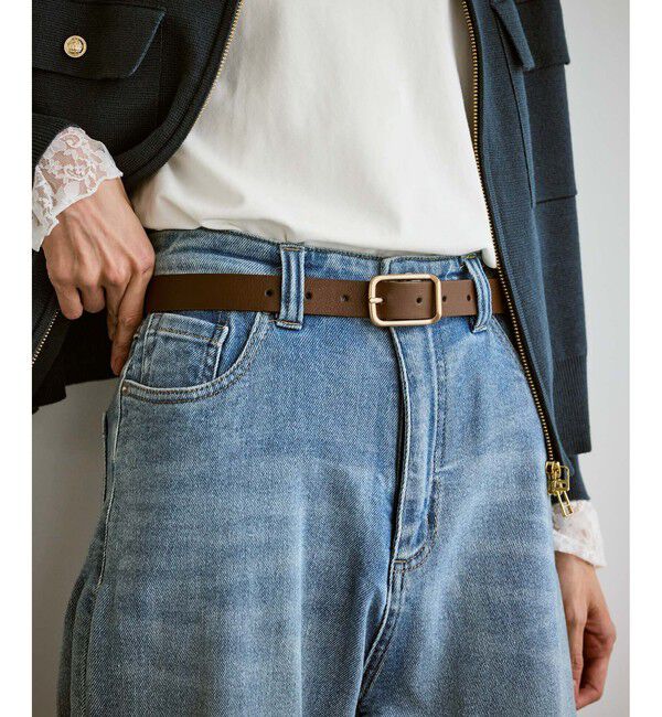 ROPE PICNIC PASSAGE「24mmマットメタルデザインバックルベルト」|ベルト|ブラウン系(22)