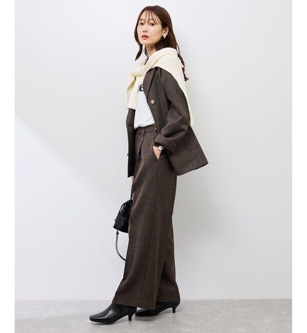 Rope&rsquo;Picnic「スリートーンツイードワイドパンツ/セットアップ対応」|スラックス|