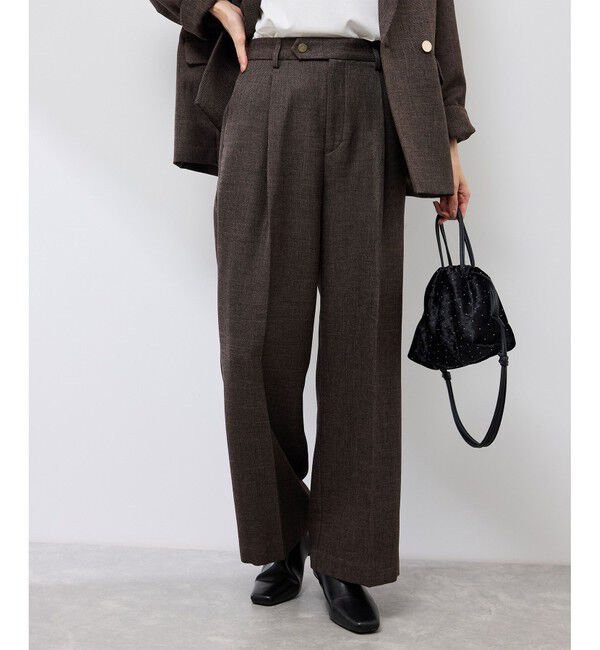 Rope&rsquo;Picnic「スリートーンツイードワイドパンツ/セットアップ対応」|スラックス|