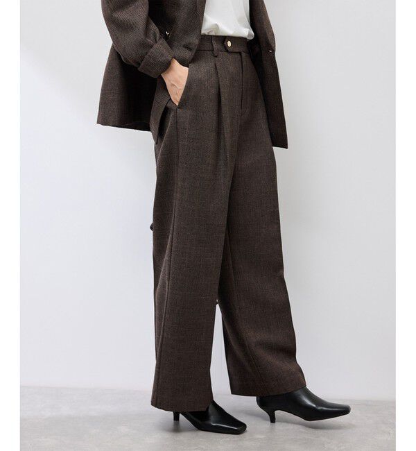 Rope&rsquo;Picnic「スリートーンツイードワイドパンツ/セットアップ対応」|スラックス|