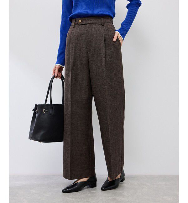 Rope&rsquo;Picnic「スリートーンツイードワイドパンツ/セットアップ対応」|スラックス|