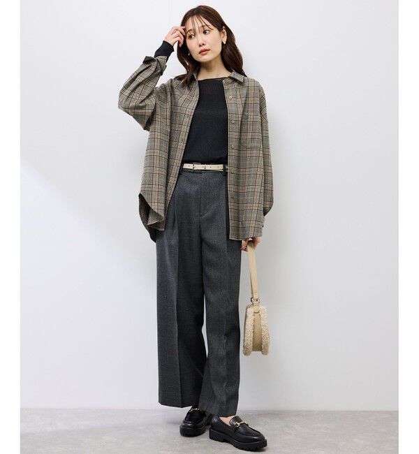 Rope&rsquo;Picnic「スリートーンツイードワイドパンツ/セットアップ対応」|スラックス|