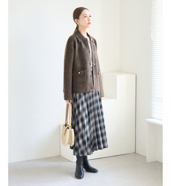 Rope&rsquo;Picnic「ダブルフェイス襟取り外し起毛カーディガン」|カーディガン|