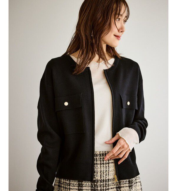 Rope&rsquo;Picnic「【WEB限定】ミラノリブダブルジップニットカーディガン」|カーディガン|