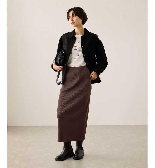 Rope&rsquo;Picnic「トタンテレコ Iラインリブニットスカート」|スカート|