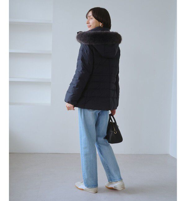 Rope&rsquo;Picnic「【GREEN DOWN/グリーンダウン】ファー付きダウンミドル丈コート/リンクコーデ」|ダウン|