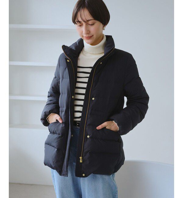 Rope&rsquo;Picnic「【GREEN DOWN/グリーンダウン】ファー付きダウンミドル丈コート/リンクコーデ」|ダウン|