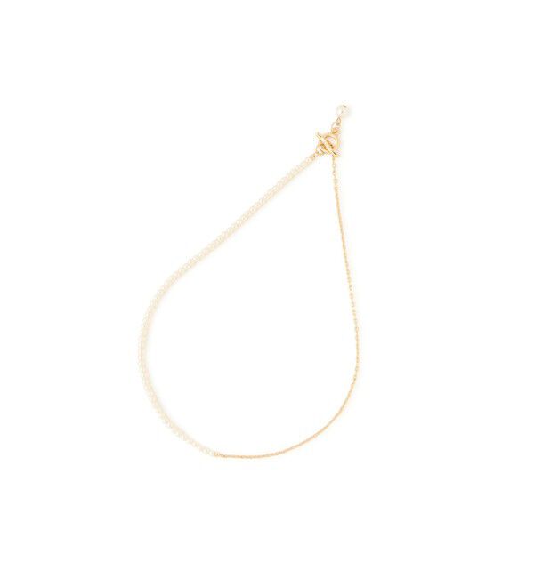 ROPE PICNIC PASSAGE「チェーン&times;パールショートスライドネックレス」|ネックレス|