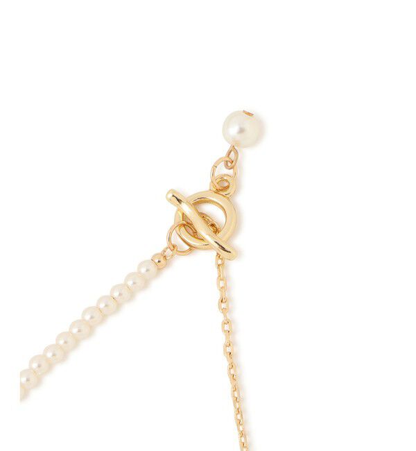 ROPE PICNIC PASSAGE「チェーン&times;パールショートスライドネックレス」|ネックレス|