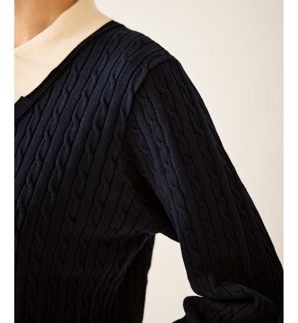 Rope&rsquo;Picnic「【新色追加】フェイクレイヤードニットプルオーバー」|ニット・セーター|