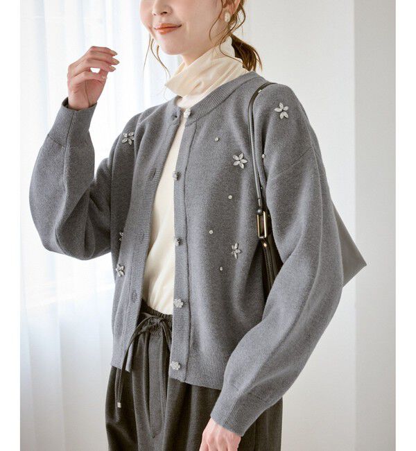 Rope&rsquo;Picnic「ビジューニットカーディガン」|カーディガン|