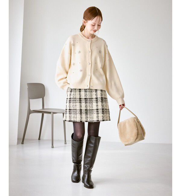 Rope&rsquo;Picnic「ビジューニットカーディガン」|カーディガン|