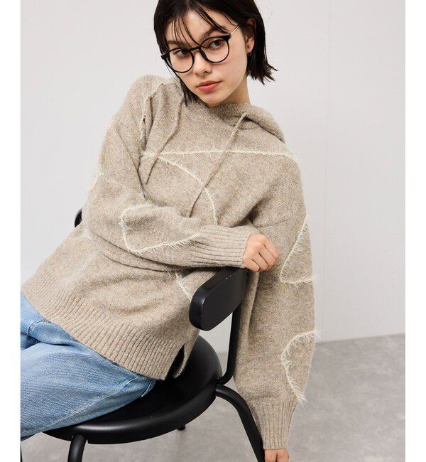 Rope&rsquo;Picnic「コードリンキングニットフーディ」|パーカー|