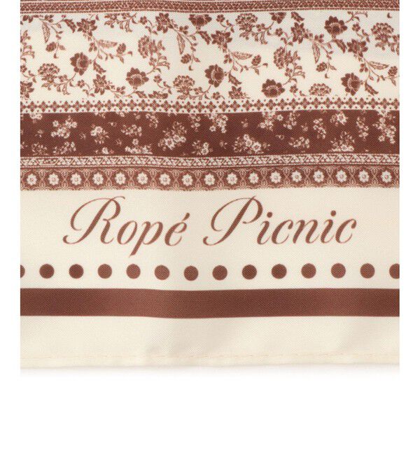 ROPE PICNIC PASSAGE「花柄&times;パターン柄スカーフ 70cm」|バンダナ・スカーフ|