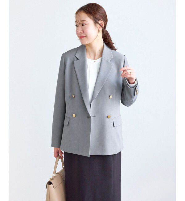 Rope&rsquo;Picnic「【低身長・小柄さんサイズ】クリアツイル金ボタンジャケット/入卒式・セレモニー・セットアップ対応」|テーラードジャケット|