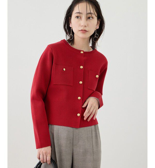 Rope&rsquo;Picnic「ミラノリブ金ボタンニットカーディガン」|カーディガン|