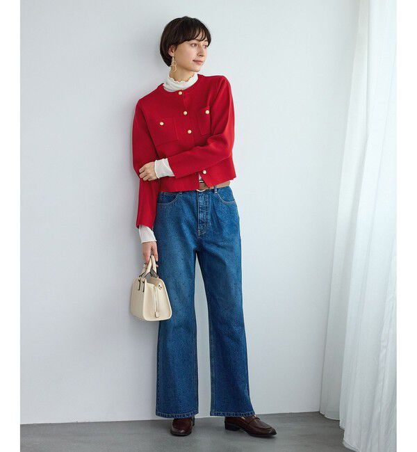 Rope&rsquo;Picnic「ミラノリブ金ボタンニットカーディガン」|カーディガン|