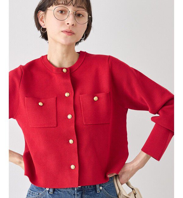 Rope&rsquo;Picnic「ミラノリブ金ボタンニットカーディガン」|カーディガン|