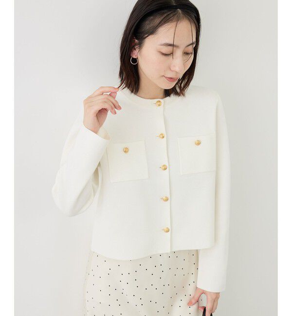 Rope&rsquo;Picnic「ミラノリブ金ボタンニットカーディガン」|カーディガン|