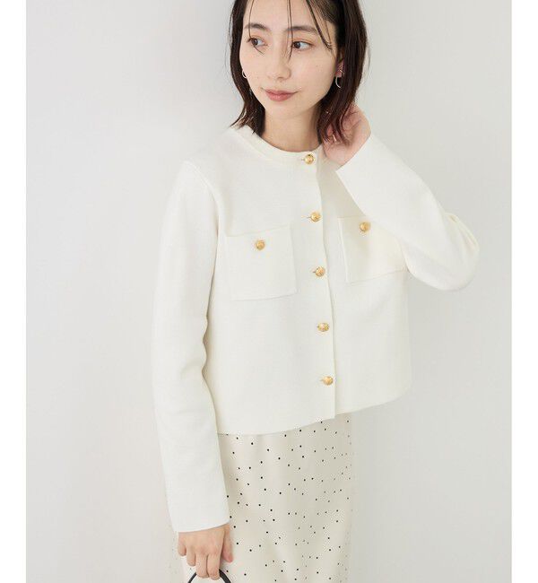 Rope&rsquo;Picnic「ミラノリブ金ボタンニットカーディガン」|カーディガン|