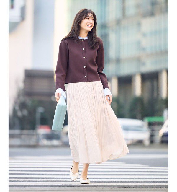 Rope&rsquo;Picnic「襟フリルドッキングカーディガン」|カーディガン|