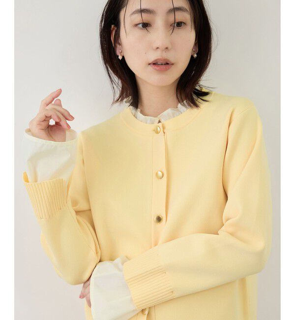 Rope&rsquo;Picnic「襟フリルドッキングカーディガン」|カーディガン|