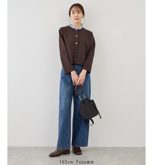 Rope&rsquo;Picnic「襟フリルドッキングカーディガン」|カーディガン|