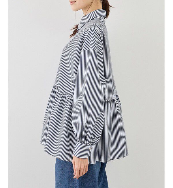 Rope&rsquo;Picnic「ペプラムシャツブラウス/UVカット・防シワ」|シャツ・ブラウス|
