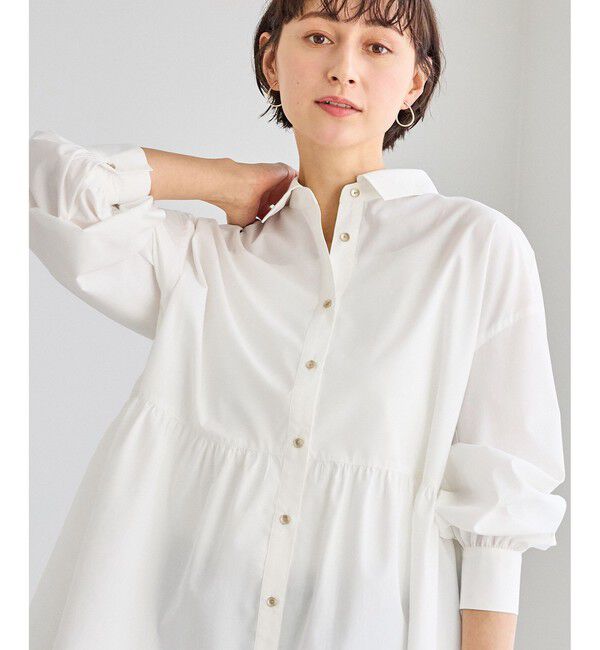 Rope&rsquo;Picnic「ペプラムシャツブラウス/UVカット・防シワ」|シャツ・ブラウス|