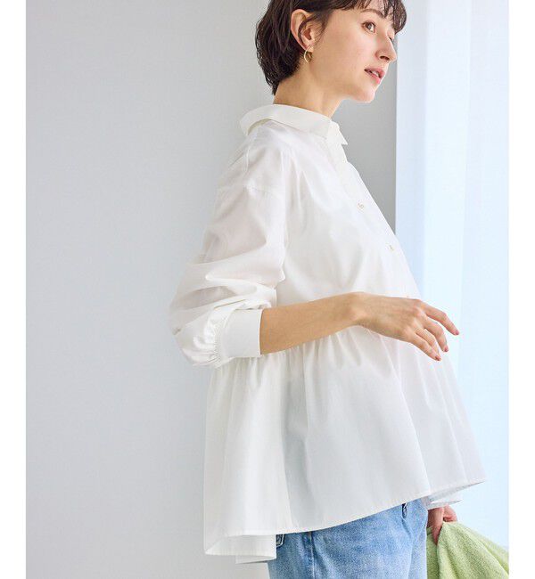 Rope&rsquo;Picnic「ペプラムシャツブラウス/UVカット・防シワ」|シャツ・ブラウス|