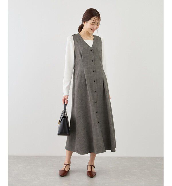 Rope&rsquo;Picnic「ウエストタックジャンパースカート」|ワンピース|