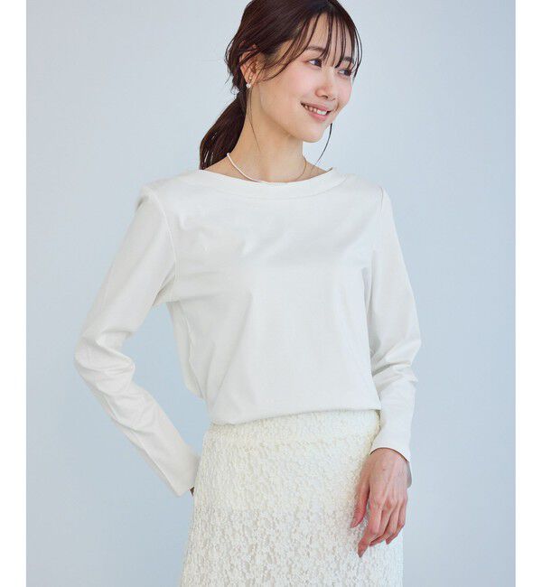 Rope&rsquo;Picnic「60シルケットボートネックジャケットインナー」|Tシャツ・カットソー|