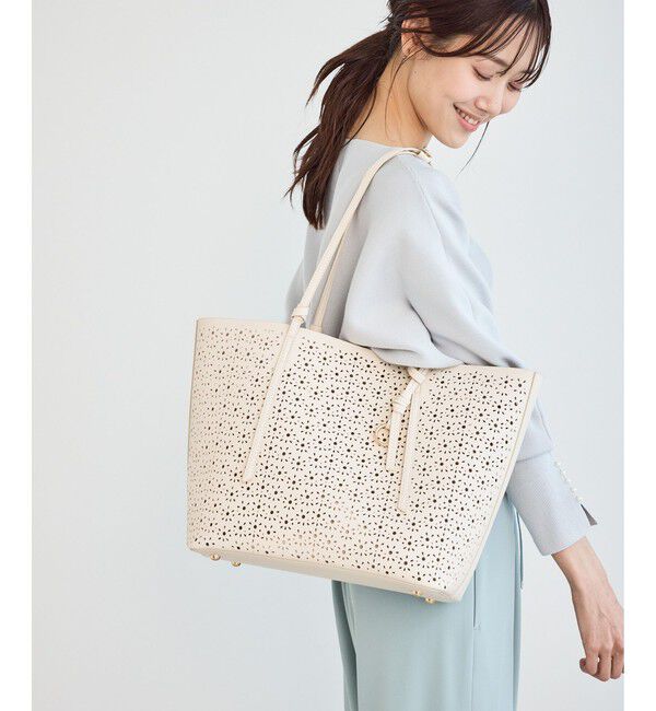 ROPE PICNIC PASSAGE「フルーレットパンチングレーストートバッグ/A4対応」|トートバッグ|