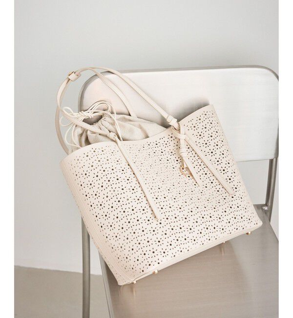 ROPE PICNIC PASSAGE「フルーレットパンチングレーストートバッグ/A4対応」|トートバッグ|