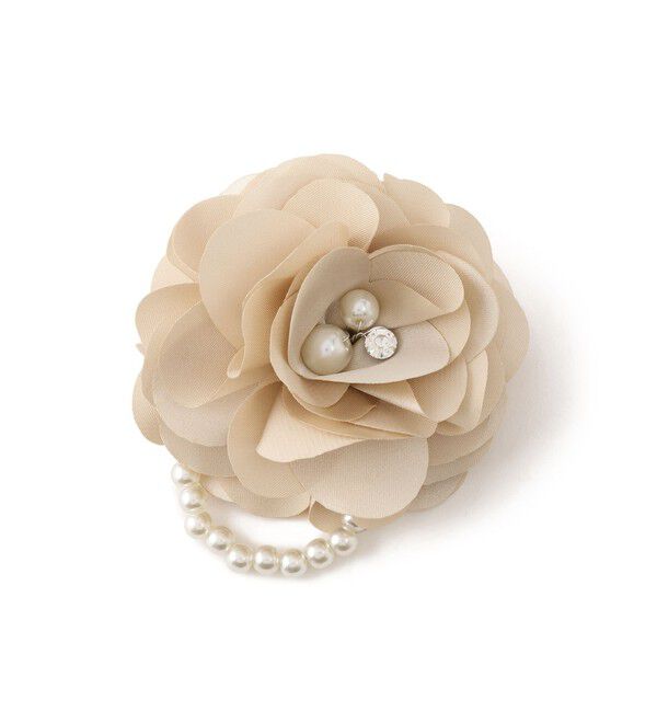 ROPE PICNIC PASSAGE「パール&times;サテンフラワーコサージュ」|ブローチ・コサージュ|