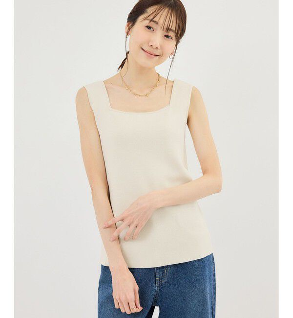 Rope&rsquo;Picnic「スクエアネックニットタンクトップ」|タンクトップ|キナリ(16)