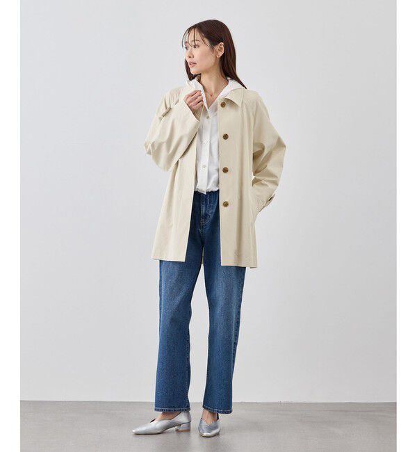 Rope&rsquo;Picnic「ミドル丈ステンカラーコート/花粉ガード・撥水」|ステンカラーコート|