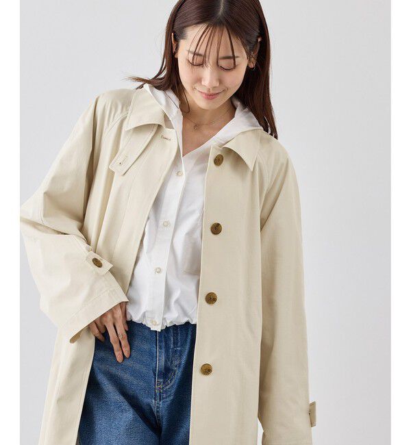 Rope&rsquo;Picnic「ミドル丈ステンカラーコート/花粉ガード・撥水」|ステンカラーコート|
