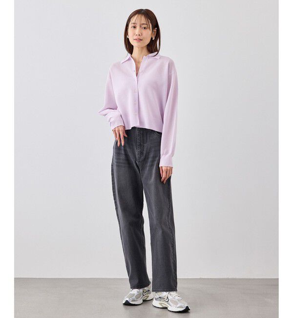 Rope&rsquo;Picnic「スポンジシアーポロカーディガン/イージーケア」|カーディガン|