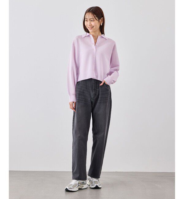 Rope&rsquo;Picnic「スポンジシアーポロカーディガン/イージーケア」|カーディガン|