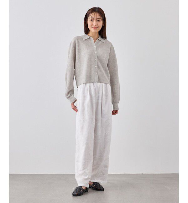 Rope&rsquo;Picnic「スポンジシアーポロカーディガン/イージーケア」|カーディガン|