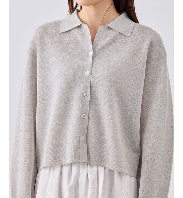 Rope&rsquo;Picnic「スポンジシアーポロカーディガン/イージーケア」|カーディガン|