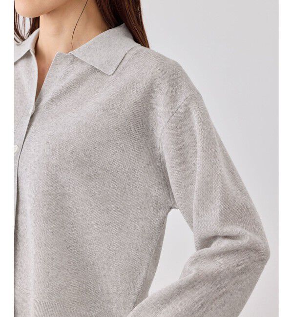 Rope&rsquo;Picnic「スポンジシアーポロカーディガン/イージーケア」|カーディガン|