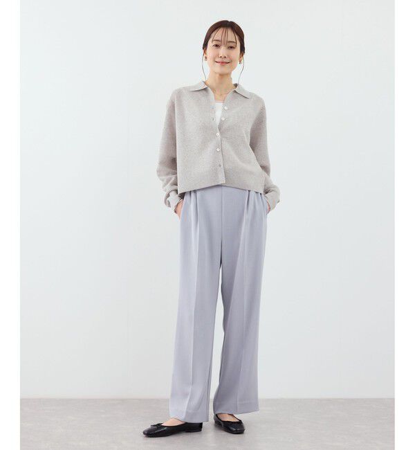 Rope&rsquo;Picnic「スポンジシアーポロカーディガン/イージーケア」|カーディガン|