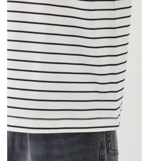 Rope&rsquo;Picnic「60シルケットボートネックハーフスリーブジャケットインナー」|Tシャツ・カットソー|