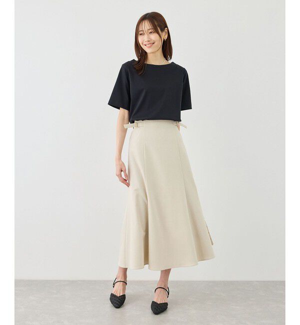 Rope&rsquo;Picnic「60シルケットボートネックハーフスリーブジャケットインナー」|Tシャツ・カットソー|