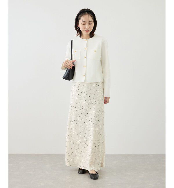Rope&rsquo;Picnic「細見えバイアスサテンドットスカート」|スカート|